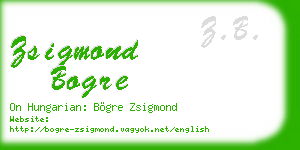 zsigmond bogre business card