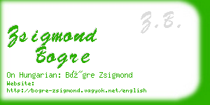 zsigmond bogre business card